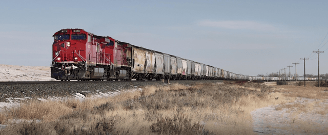 Diesel-powered freight train